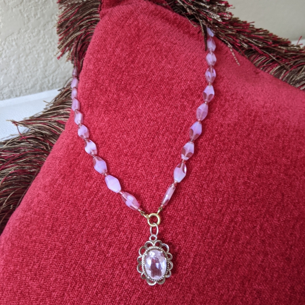 925 SILVER OVAL ROSE QUARTZ PENDANT